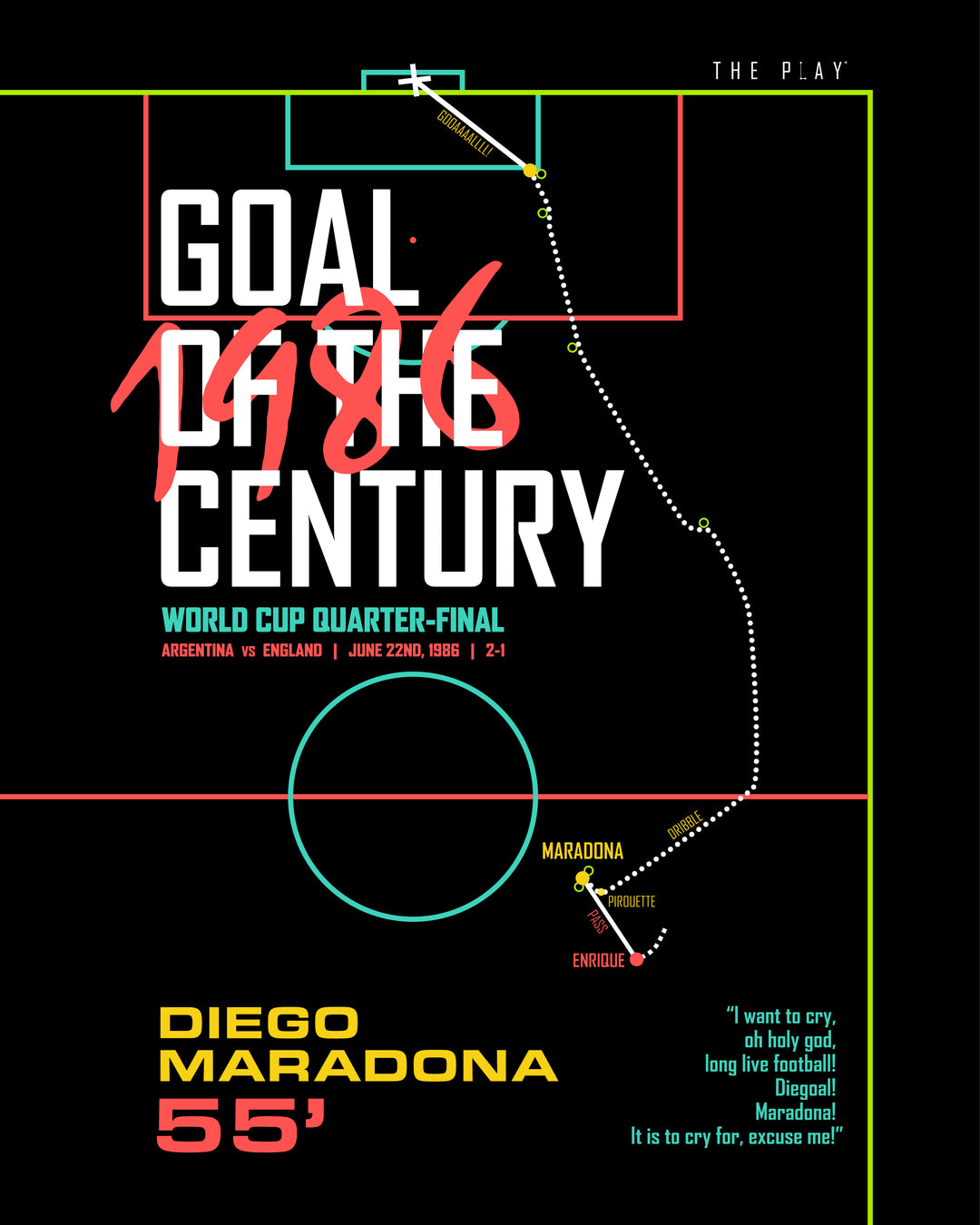 MARADONA, 1986 - ICONICS (Black)