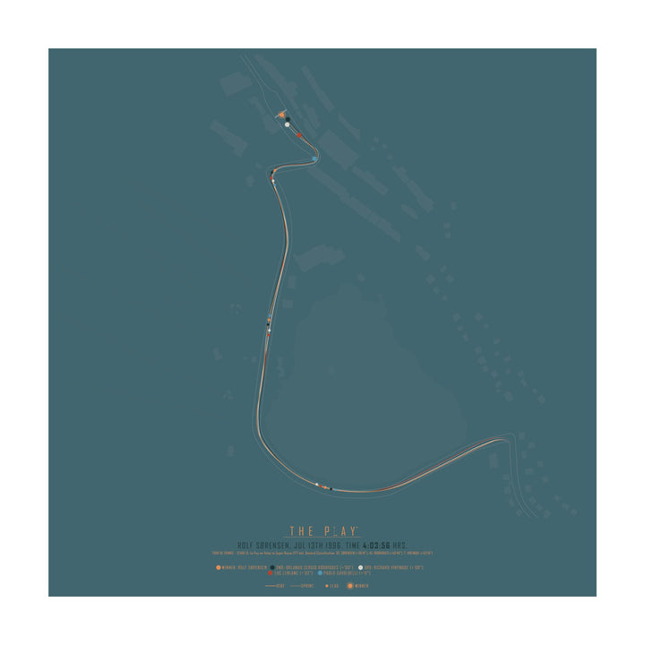 ROLF SØRENSEN, 1996-Cykling-Tour de France-50x50-Oak Nature-THE PLAY®