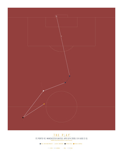CRISTIANO RONALDO #3, 2009-Fodbold-Manchester United-40x50-Oak Nature-THE PLAY®