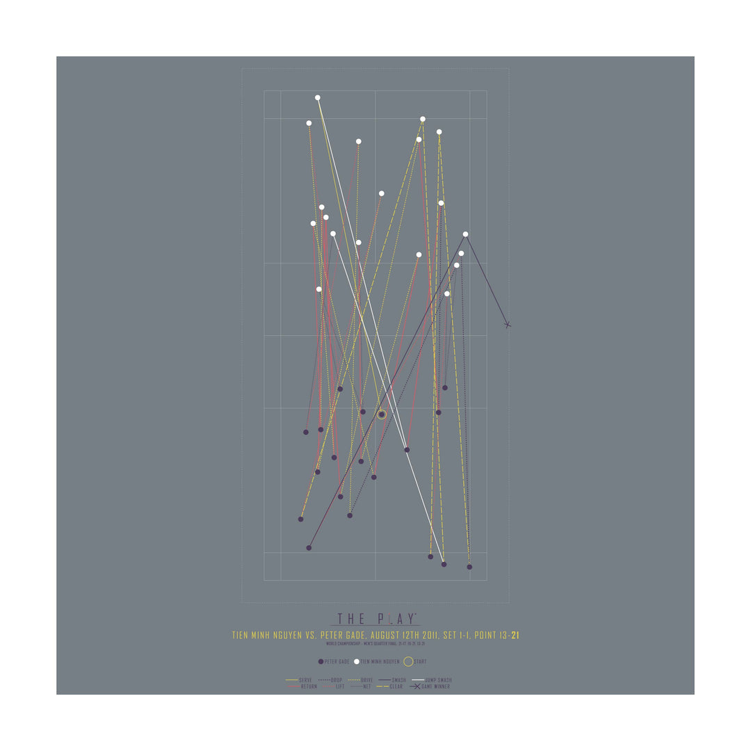 PETER GADE, 2011 (LIMITED EDITION)-Badminton-VM-50x50-Oak Nature-THE PLAY®