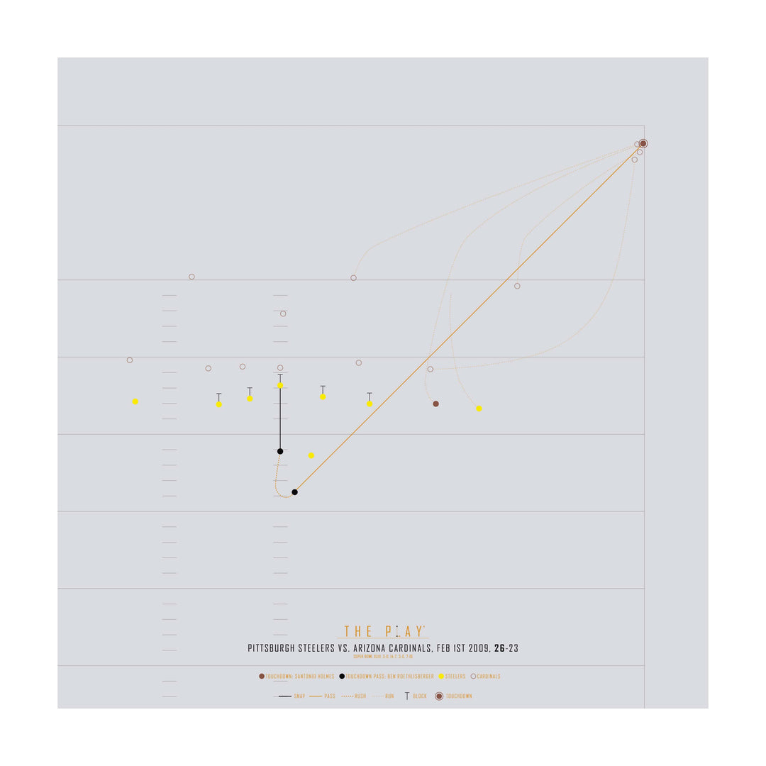 SANTONIO HOLMES, 2009-Amerikansk Fodbold-Pittsburgh Steelers-50x50-Oak Nature-THE PLAY®
