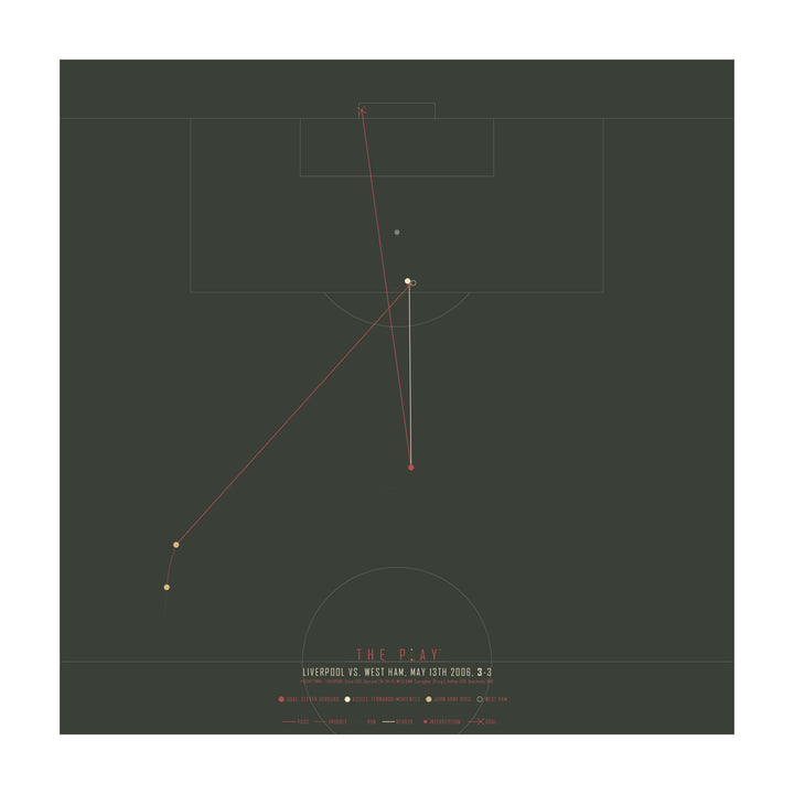 STEVEN GERRARD, 2006-Fodbold-Liverpool-50x50-Oak Nature-THE PLAY®