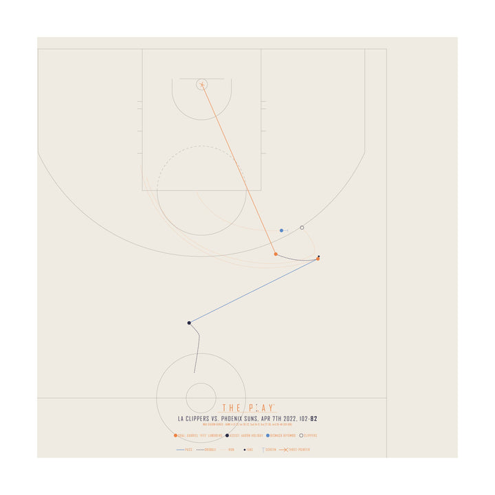 GABRIEL 'IFFE' LUNDBERG, 2022-Basket-Phoenix Suns-50x50-Oak Nature-THE PLAY®