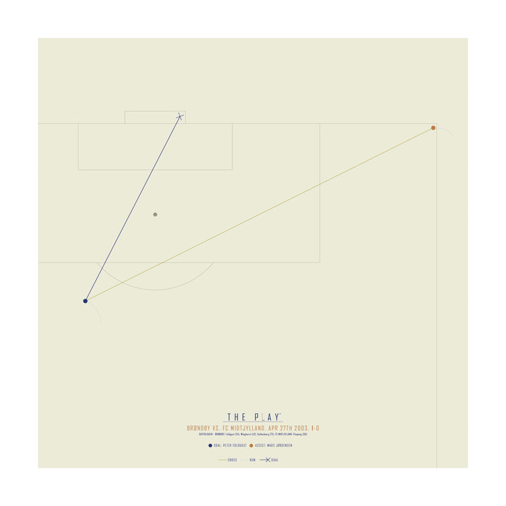 PETER FOLDGAST, 2003-Fodbold-Brøndby IF-50x50-Oak Nature-THE PLAY®