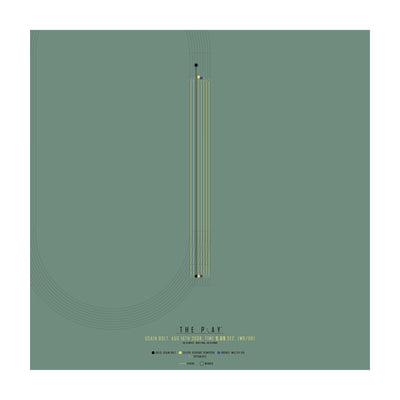 USAIN BOLT, 2008-Atletik-OL-50x50-Oak Nature-THE PLAY®