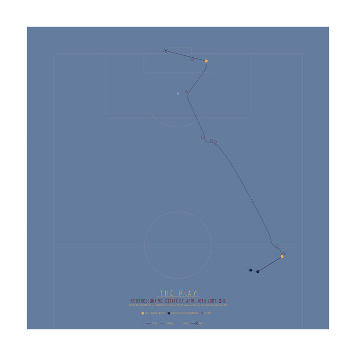 LIONEL MESSI, 2007-Fodbold-FC Barcelona-50x50-Oak Nature-THE PLAY®