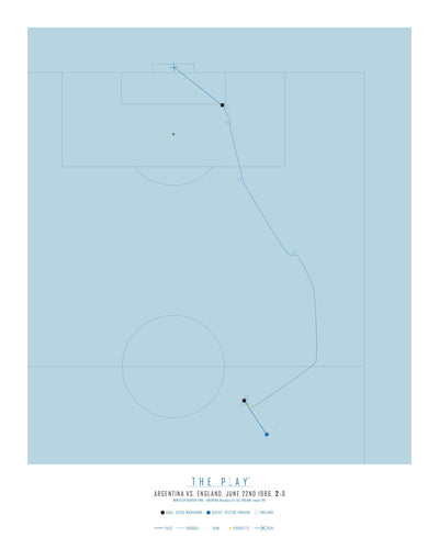 DIEGO MARADONA, 1986-Fodbold-Argentina-40x50-Oak Nature-THE PLAY®