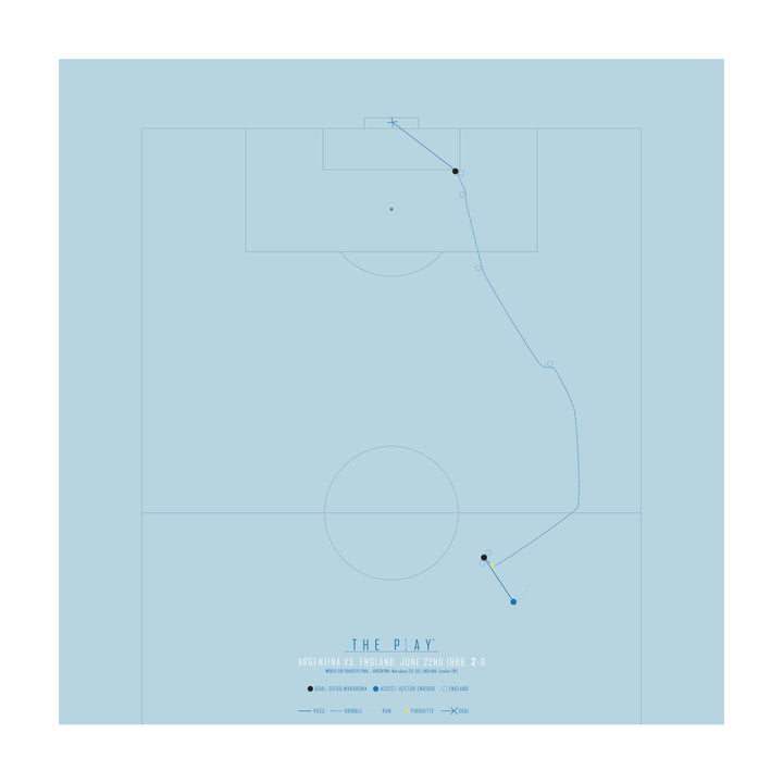 DIEGO MARADONA, 1986-Fodbold-Argentina-50x50-Oak Nature-THE PLAY®