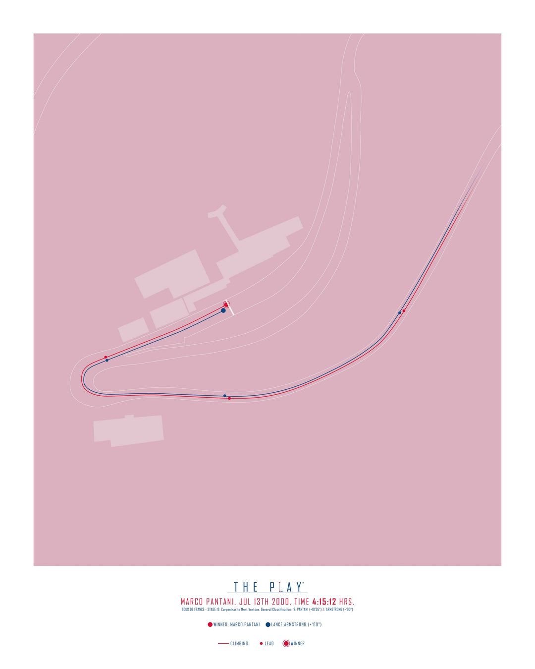 MARCO PANTANI, 2000-Cykling-Tour de France-40x50-Oak Nature-THE PLAY®