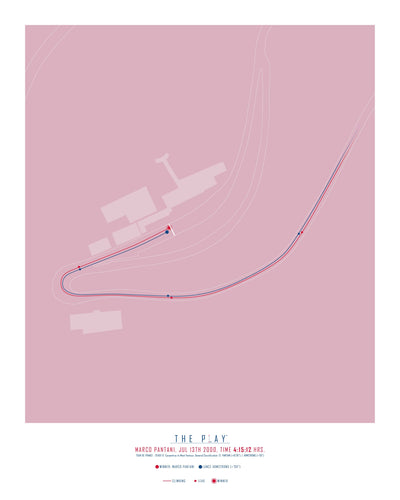 MARCO PANTANI, 2000-Cykling-Tour de France-40x50-Oak Nature-THE PLAY®