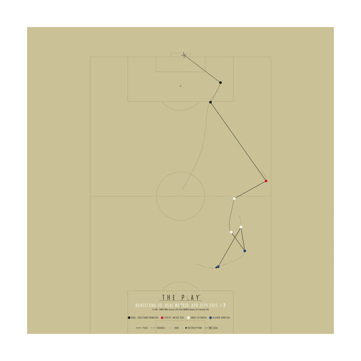 CRISTIANO RONALDO #2, 2012-Fodbold-Real Madrid-50x50-Oak Nature-THE PLAY®