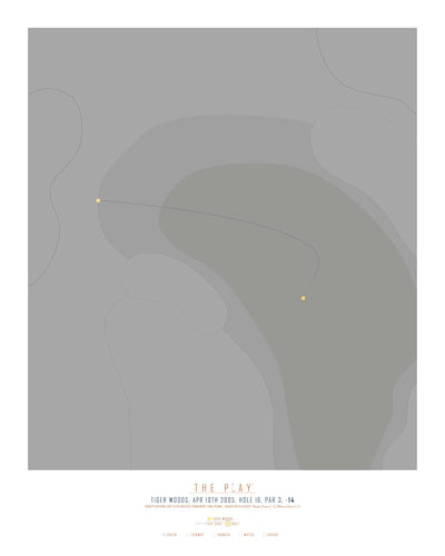 TIGER WOODS, 2005-Golf-Masters Tournament-40x50-Oak Nature-THE PLAY®
