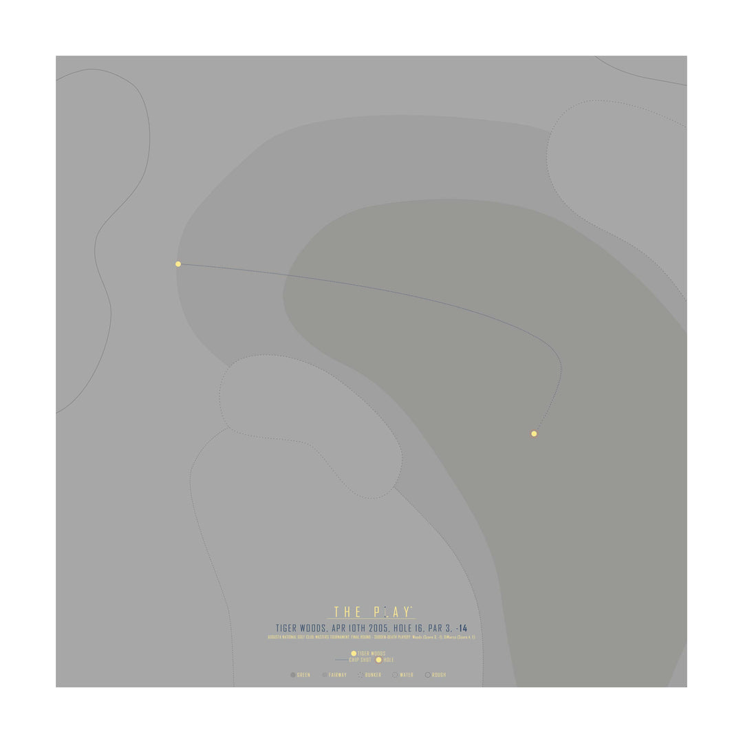 TIGER WOODS, 2005-Golf-Masters Tournament-50x50-Oak Nature-THE PLAY®