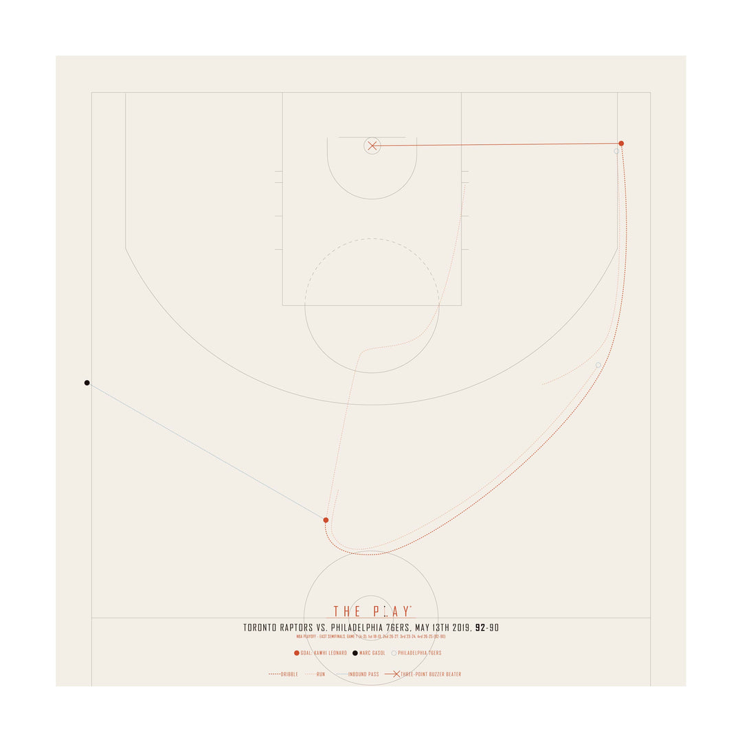 KAWHI LEONARD, 2019-Basket-Toronto Raptors-50x50-Oak Nature-THE PLAY®