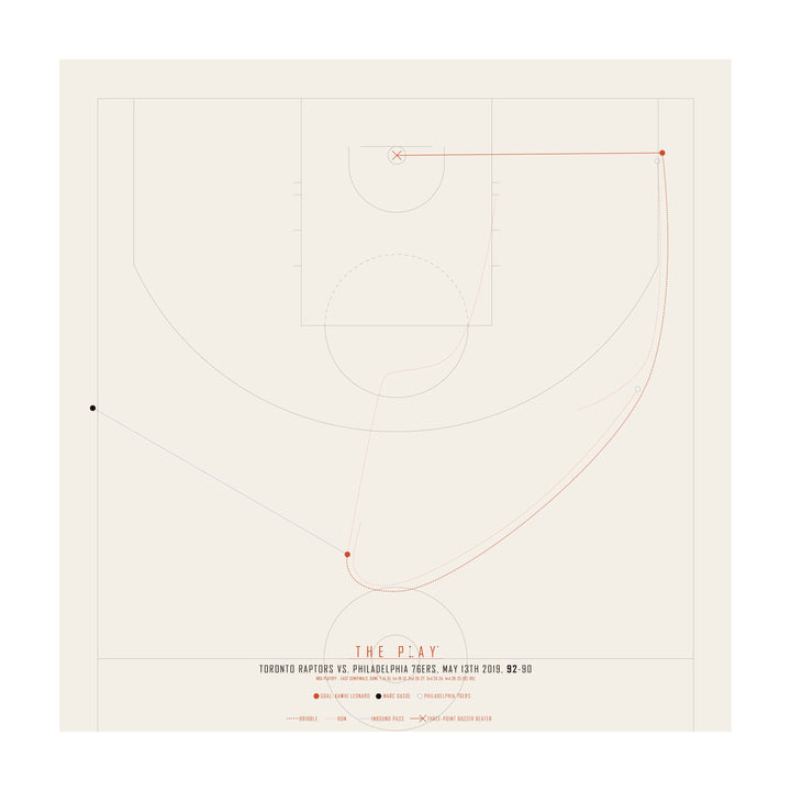 KAWHI LEONARD, 2019-Basket-Toronto Raptors-50x50-Oak Nature-THE PLAY®