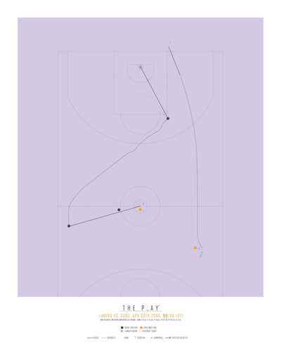 KOBE BRYANT, 2006-Basket-Los Angeles Lakers-40x50-Oak Nature-THE PLAY®