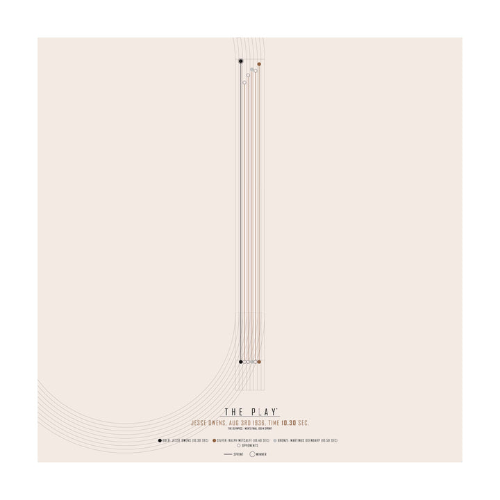 JESSE OWENS, 1936-Atletik-OL-50x50-Oak Nature-THE PLAY®