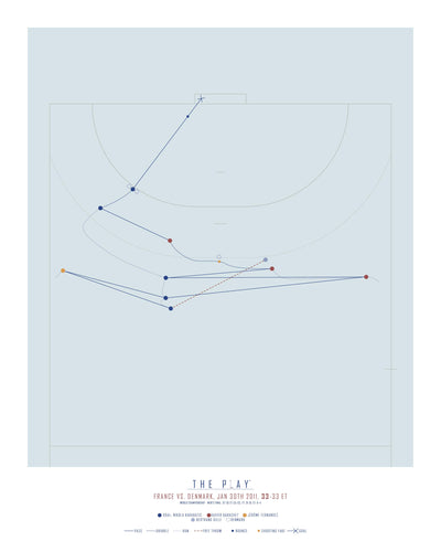 NIKOLA KARABATIĆ, 2011-Håndbold-Frankrig-40x50-Oak Nature-THE PLAY®