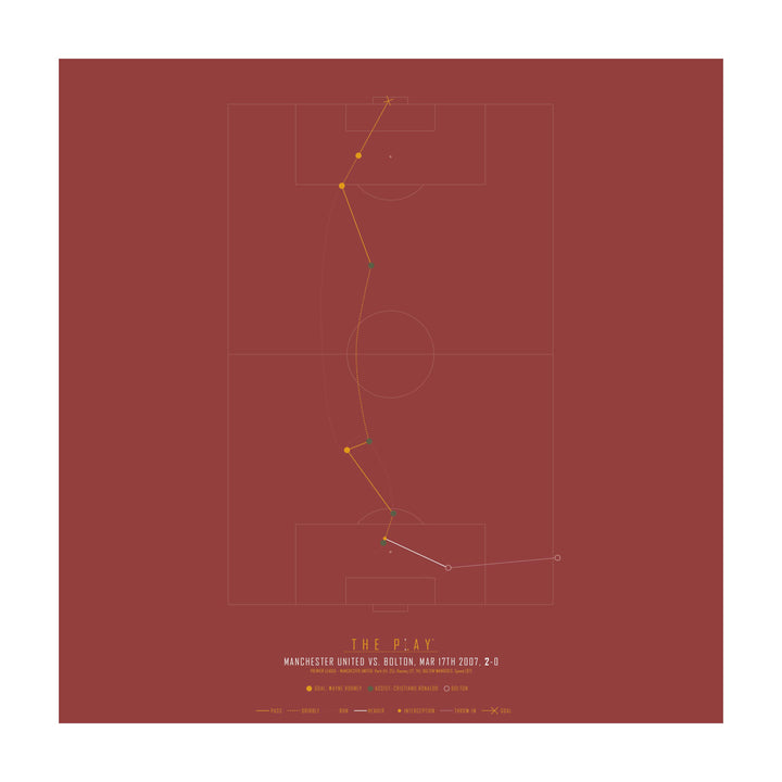 WAYNE ROONEY, 2007-Fodbold-Manchester United-50x50-Oak Nature-THE PLAY®