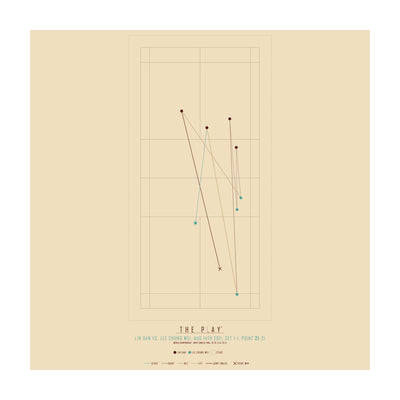 LIN DAN, 2011-Badminton-VM-50x50-Oak Nature-THE PLAY®