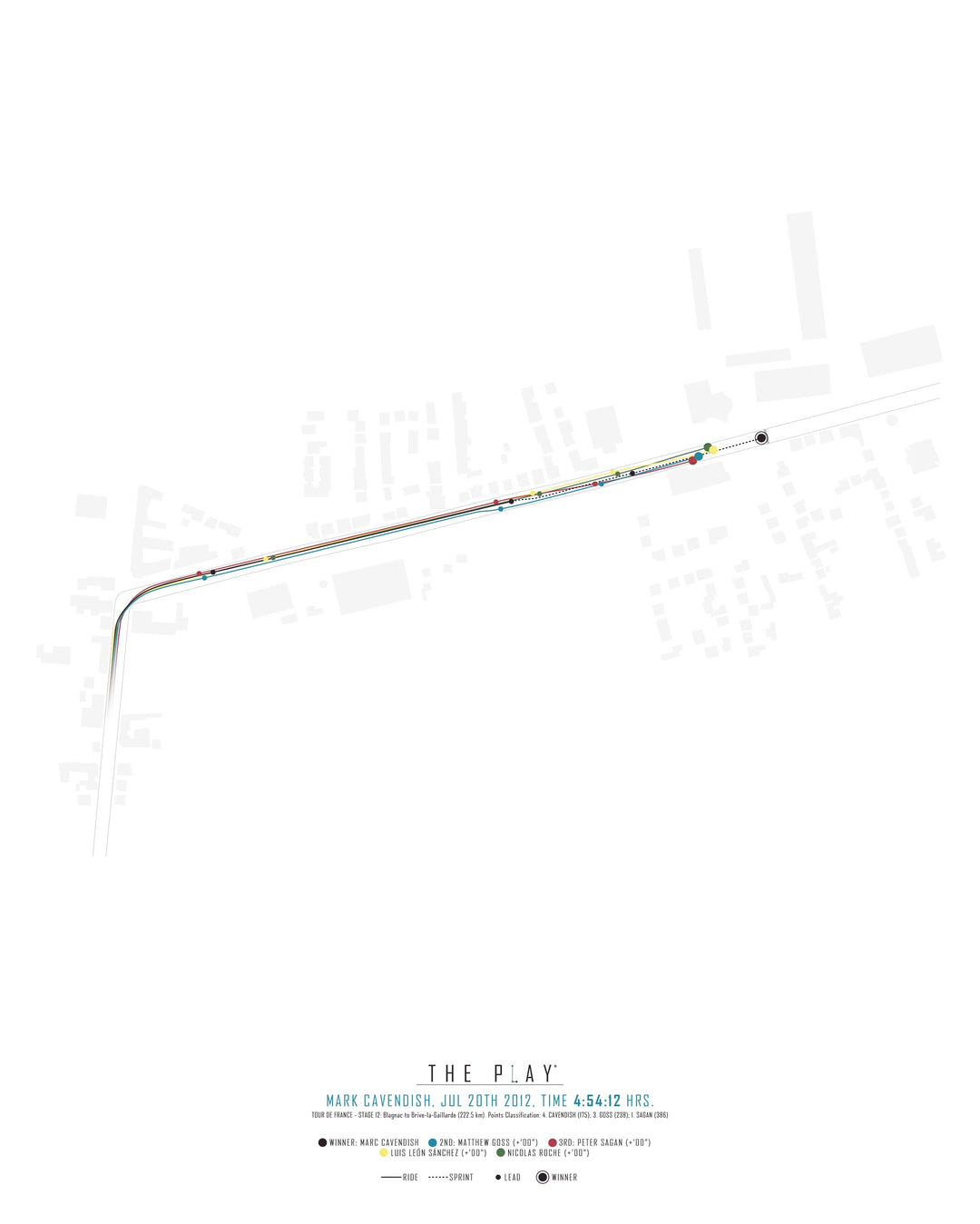 MARC CAVENDISH, 2012-Cykling-Tour de France-40x50-Oak Nature-THE PLAY®