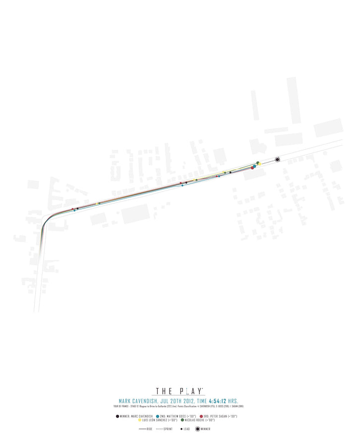 MARC CAVENDISH, 2012-Cykling-Tour de France-40x50-Oak Nature-THE PLAY®
