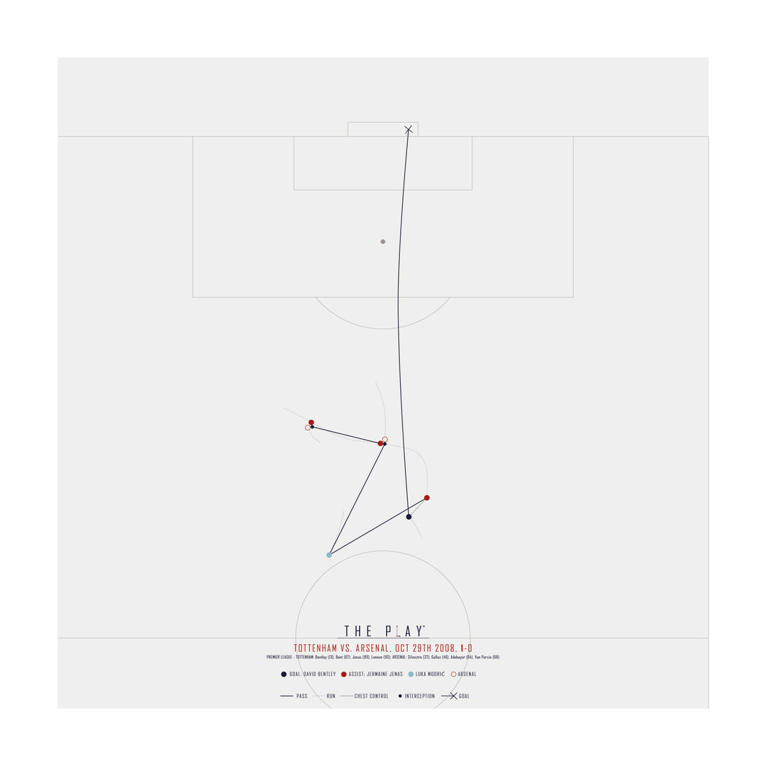 DAVID BENTLEY, 2008-Fodbold-Tottenham-50x50-Oak Nature-THE PLAY®